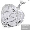 SUNYIK 4pcs Flower Leaf Wrapped Love Heart Stone Pendant Necklace