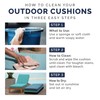 Arden Outdoor Dining Chair Cushion, 20 x 20, Rain-Proof, Fade