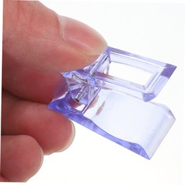 BIUDECO 20pcs Nail Art Quick Building Clips Durable Nail Extension Fixing Clips for Professional Salon Home Use Easy to Operate Reusable Convenient Storage Blue