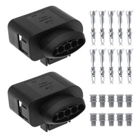 VGOL Pack of 2 Car 5-Pin Pre-Wired Pigtail Plug 1J0973705 for Coil Card Air Temperature Sensors Wiper Motors Oxygen Sensors Car Spare Parts