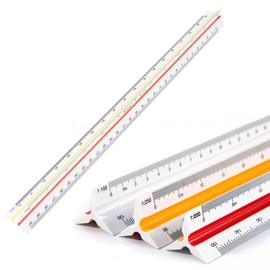 Scale Ruler, Plastic Triangular Scale, 30 cm Metric Scales 1:100 1:200 1:250 1:300 1:400 1:500