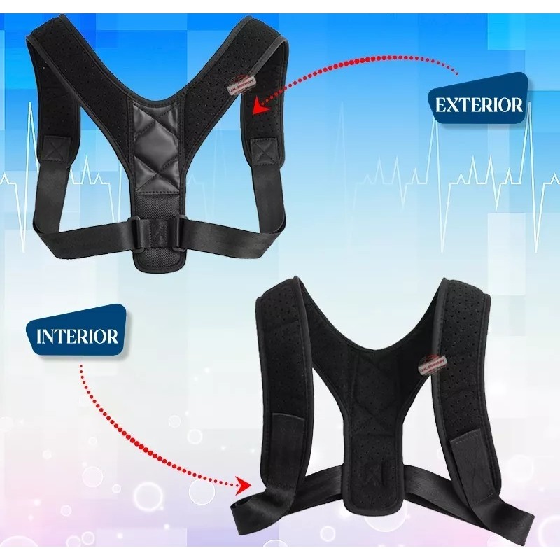 J.H. Company Corrector De Postura Espalda Soporte Ajustable Jb-7021