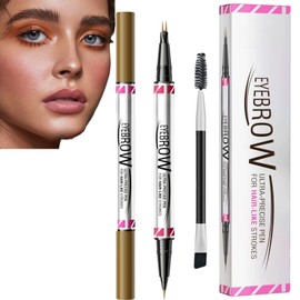 Microblading Eyebrow Pen,Eyebrow Pencil,Dual Ended Ey/ebrow P/encil with 2 Micro-Fork-Tip,Microblading Ey/ebrow Pen/cil,E/yebrow Pen,Waterproof Smudgeproof Eye Brow P/encil with Brow Brush,Black