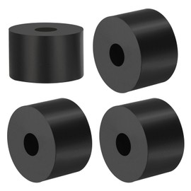 PATIKIL Multi Purpose Rubber Spacer, 4 Pcs 12mm ID x 40 OD x 25mm T Neoprene Round Anti-Vibration Isolation Pads Isolator Rubber Bushings Spacer Washer for HVAC Bolts Car Accessories