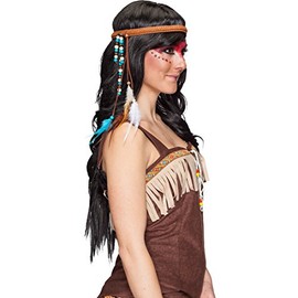 Amakando Pocahontas Indian Headdress Western Headband Indian Hair Band Feather Headband Carnival Costumes Accessories Native American Costume Accessory