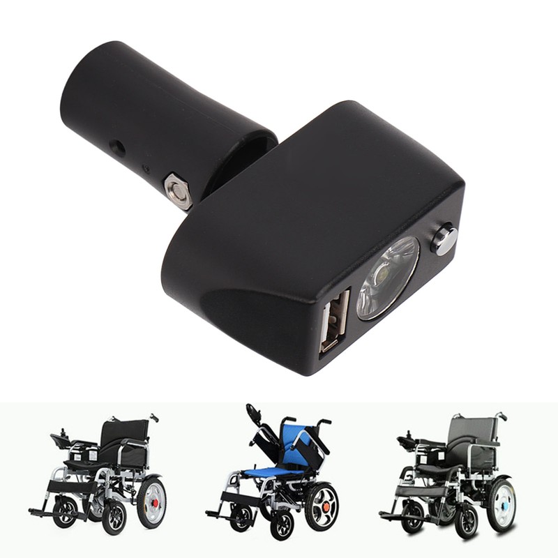 Electric Wheelchair Light 3 Pin XLR Head USB Charging Adjustable