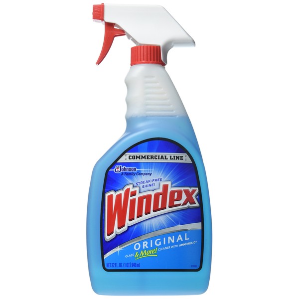 SC JOHNSON 08521 Windex Glass Cleaner, 32-Ounce, Blue