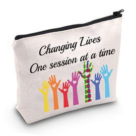 ABA Therapist Gifts Changing Lives One Session at A Time Makeup Bags ABA Therapy Gifts (Changing Lives B CA)