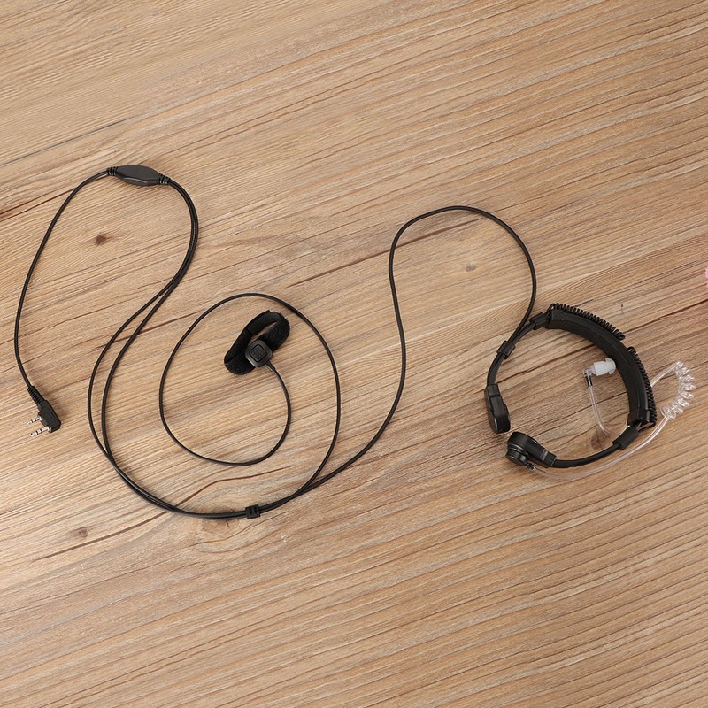 Throat Control Microphone Mic Earpiece Headset for Walkie Talkie UV