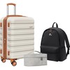 Zebra 20" Expandable Carry-On Luggage Set with TSA Lock, Lightweight