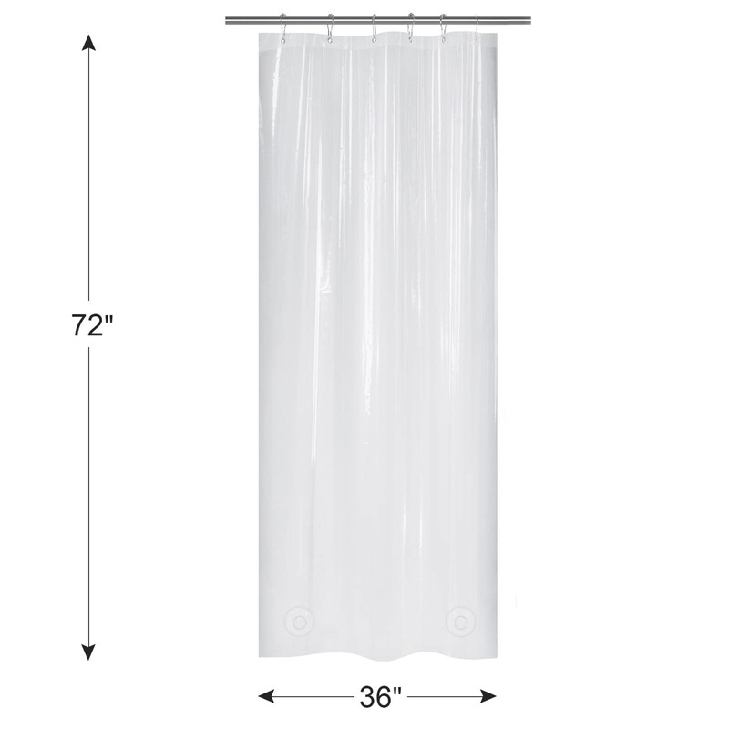 AmazerBath Heavy Duty Stall Shower Curtain Liner 12 Gauge, 36