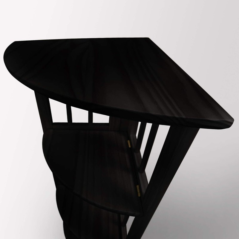 Casual Home Casual Home 4 tier Corner Folding Bookcase, Black