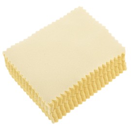 PACKOVE 50pcs Coin Polishing Cloth Silver Jewelry Cleaner Suede for Lens and Watch