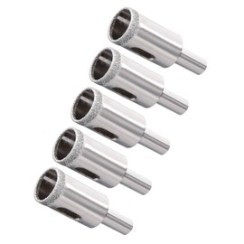 CoCud Diamond Hole Saws Drill Bits, 18mm / 11/16" Drilling Diameter, Nickel Plated Carbon Steel Drill Bit - (Applications: for Glass Ceramic Tiles Marble Stone), 5-Pieces