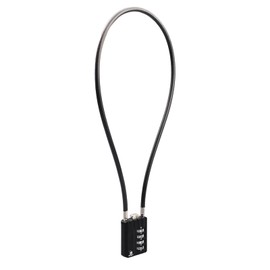 RESET -204 4-Digit Combination Lock with 50 cm Wire Rope, 5 mm Diameter Cable, High Security Lock, Suitable for Luggage, Gun Case, Trash Can Lock, Toolbox, Helmet, 1 Pack