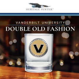 Heritage Pewter Vanderbilt Double Old Fashion | Double Rocks Glass 14 OZ for Liquor | Expertly Crafted Pewter Glass