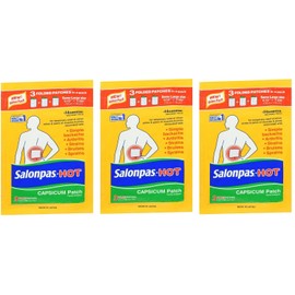 Salonpas Hot Capsicum Patches 3ct (3 Pack)