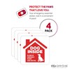 Sticky Expressions | Dog Inside Sticker (4 Pack), Size 3.5x3.5