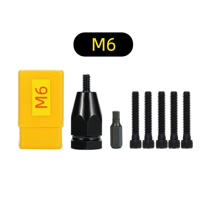 HIFESON Pneumatic Self-Locking Rivet Nut Gun Head(Replacement Mandrel Each 5pcs