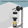 Tip-Toe Bathtub Drain Kit with Two-Hole Overflow Plate, Bath Tub