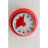 Magnetic Kitchen Timer|Vintage-Style Manual Twist Kitchen Timer|Metallic Kitchen Timer (Red)