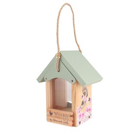 Wrendale Designs Bird Feeder Blue Tit & Goldfinch Solid Wood from Sustainable Forestry with FSC Seal Weather and Fade Resistant Printed Easy to Fill for Sing Birds such as Great Tit