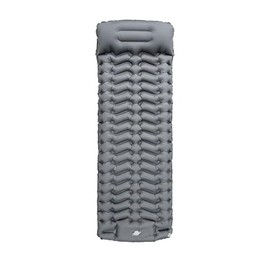 エアーマット TARKA 【30s膨らむ · 約10CM厚さ】 厚手キャンプ マット R値4.0 足踏み式 無限連結可能 一体型枕 エアマット キャンプ コンパクト 防水防潮 収納袋付き持ち運び便利 簡単収納 防災 車中泊 はいいろ