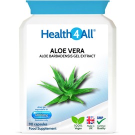Aloe Vera Gel Extract 6000mg, 90 Capsules, Digestive Health Supplement
