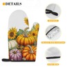 Grtfcolr Fall Pumpkin Oven Mitts and Pot Holders Sets of