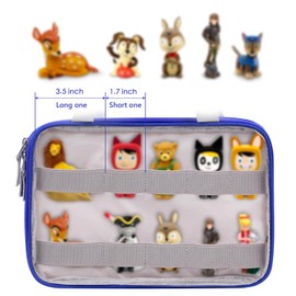 Yundoor Carrying Bag for Tonies Figures, Travel Storage Case Compatibl With Toniebox Characters, up to 20 Pieces (Blue)