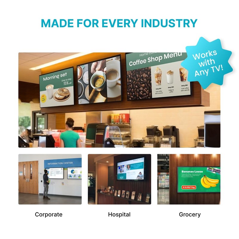 EZ AD TV Digital Signage Stick, Cloud-Controlled Digital Signage Media
