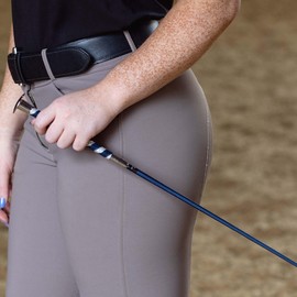 HORZE Extra Long Dressage Training Whip for Flatwork | Horse, Pig Whip - Dark Blue - 47 in