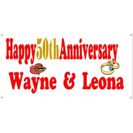 HAPPY BIRTHDAY  2' X 4' FULL COLOR CUSTOM MADE