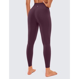 CRZ YOGA Butterluxe Yoga Leggings 25" - High Waisted Buttery Soft Womens Workout Lounge Pants Deep Purple Large