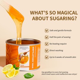 CUTEBEY 1000g/35.3oz Organic Sugar Wax: Hair Removal Sugaring Paste - for Sensitive Skin Body Legs Arms Bikini Back (500g/17.6oz, 2 Pack)