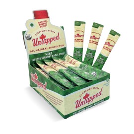UnTapped Mint Maple Syrup Energy Gels 20 Gels | Organic Pure Vermont Maple Syrup with Real Mint | Gluten-Free, Low Glycemic | Natural Fuel for Running, Cycling & Endurance