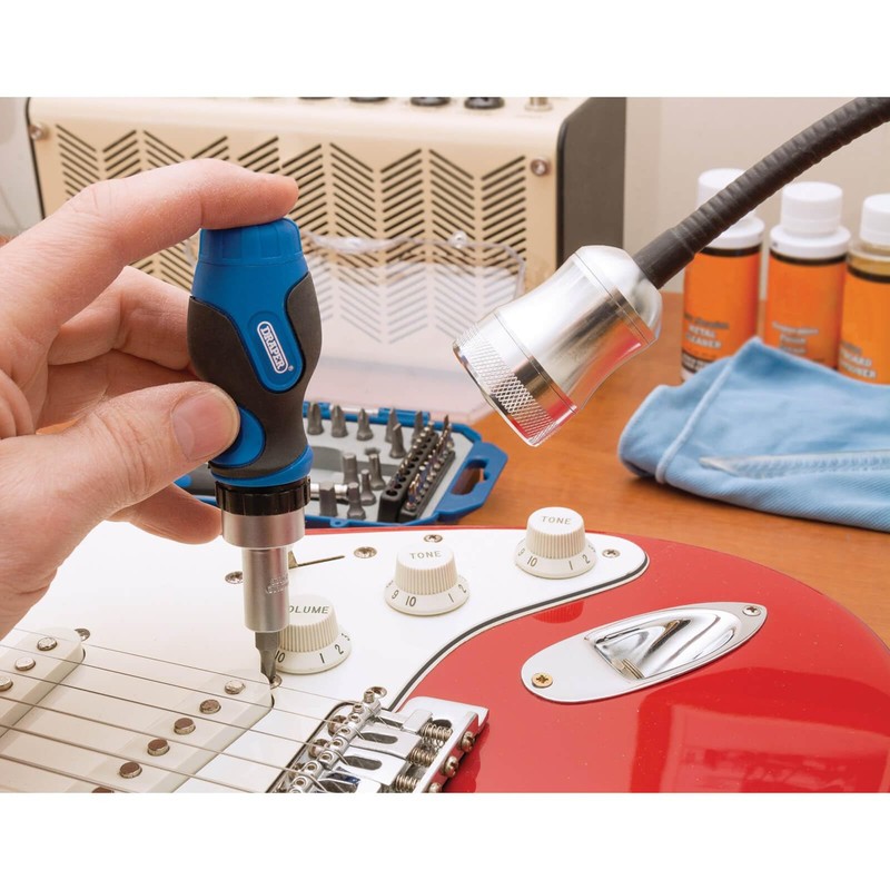 Draper 46479 Ratchet Screwdriver and Bit 42 Piece Set ,