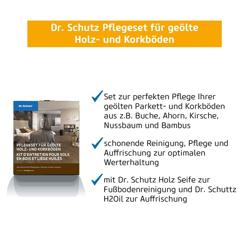 Dr Schutz Care Set for Oiled Wood and Cork Floors