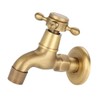 Wall Mounted Vintage Solid Brass Faucet Single Cold Water Tape
