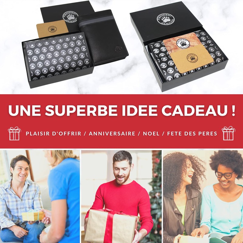 Frédéric Johns® - Large Classic Leather Wallet - RFID Wallet