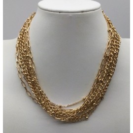 Chico's Chico’s Bold Gold Multi Link & Chain  Necklace NWTS