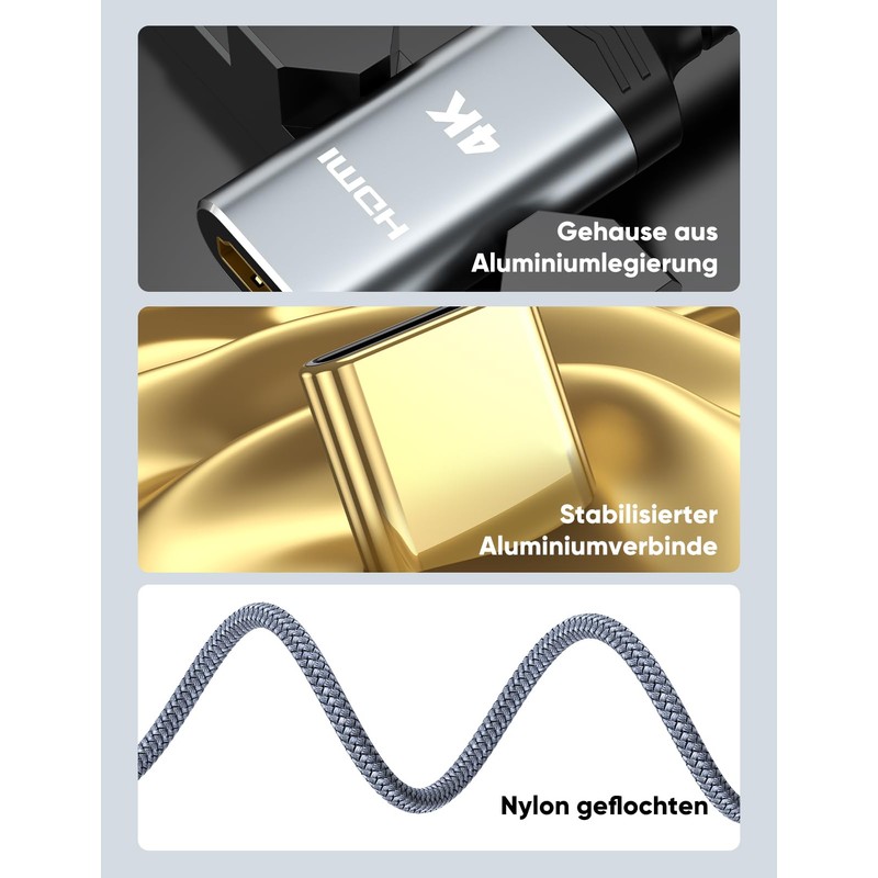 Highwings USB C HDMI Adapter 4K