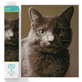 DIAMOND DOTZ Smokey Cat Diamond Painting Kits for Adults - Diamond Art Kits a Relaxing Creative Craft Kit with Dotz Gems 14.8"x11.8"