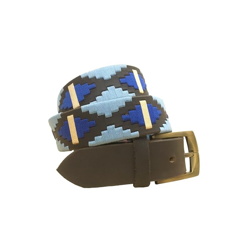 Carlos Diaz Unisex Argentina Ntinisches/Embroidered Polo genuine leather belt -