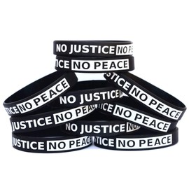 SayitBands Ten (10) No Justice No Peace Wristband Bracelets