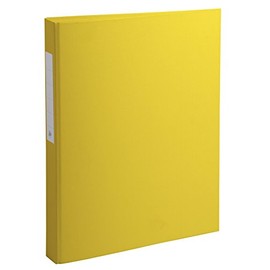 Exacompta 40 mm Plastic 4 O Ring Binder - Yellow