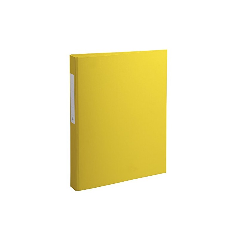 Exacompta 40 mm Plastic 4 O Ring Binder - Yellow