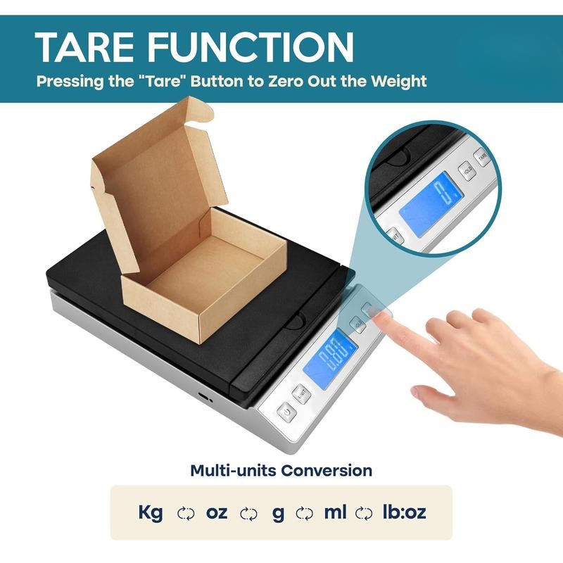 Digital Shipping Scale 66LB x 0.1oz Hold and Tare Function