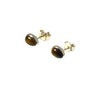Tiger's Eye & 925 Sterling Silver Pear Shaped Stud Earrings