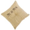 jojofuny Bridal Shower Ring Pillow Double Heart Mr Mrs Wedding